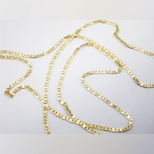 10K 1.2mm Solid Yellow Gold Mariner Link Necklace Chain